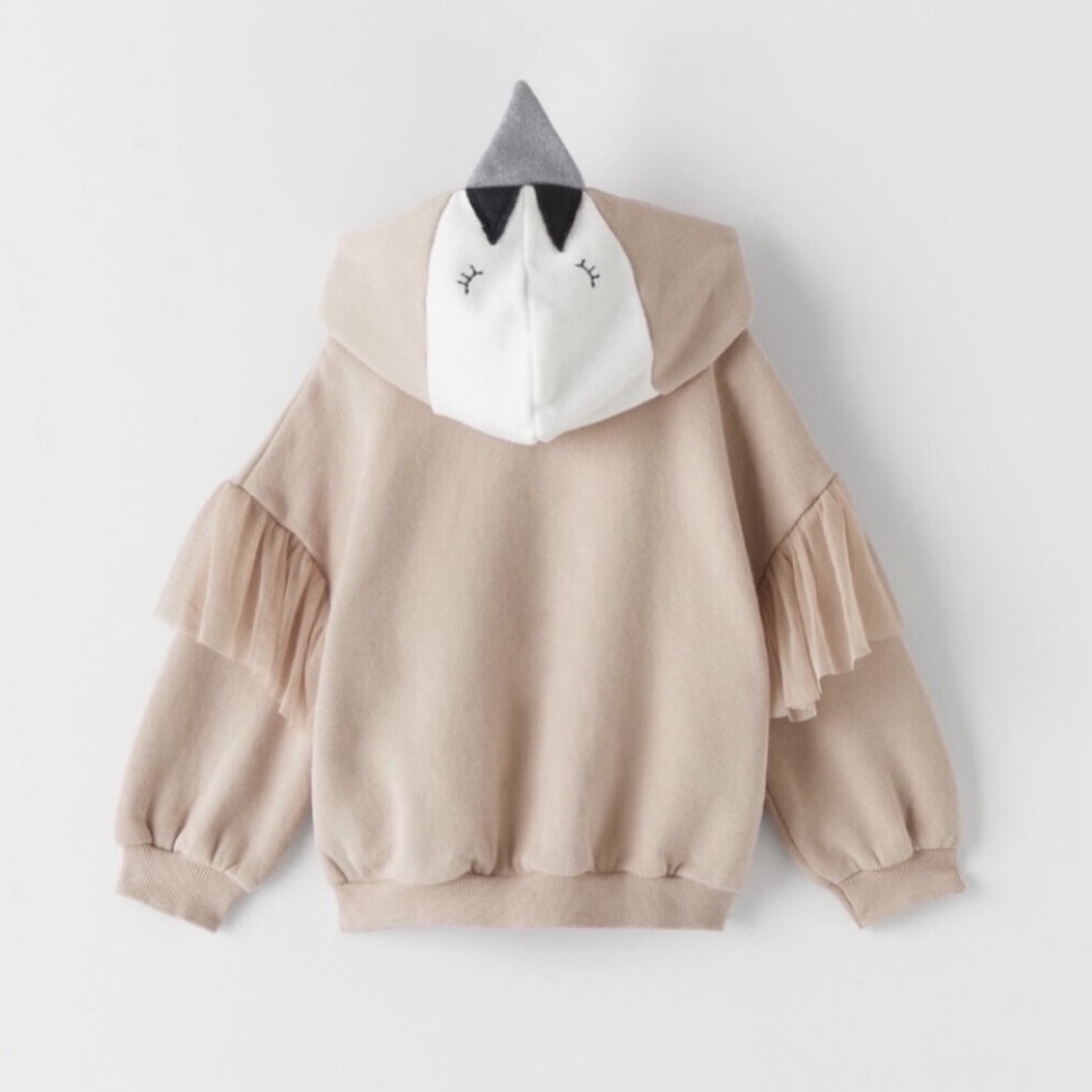 Zara Girls Swan Hoodie